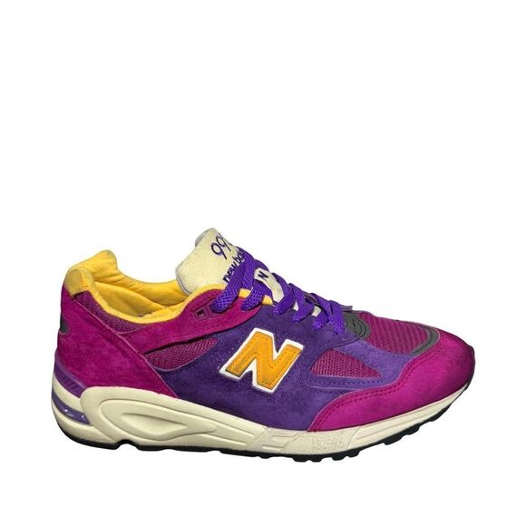 New Balance 990v2 Made in USA Teddy Santis Purple Yellow size 8.5 - Picture 1 of 5